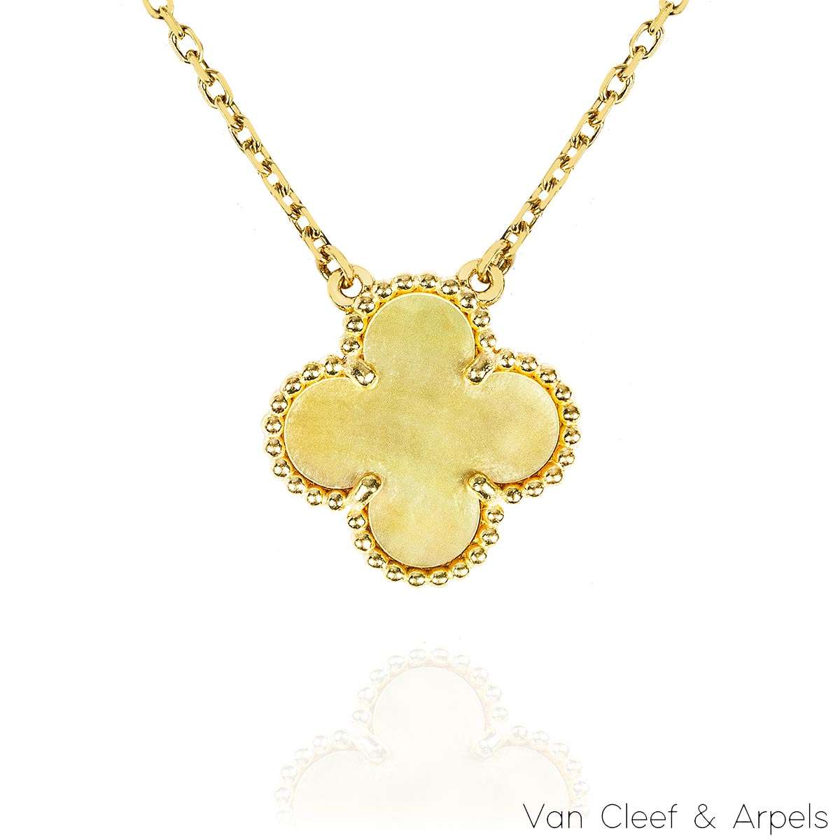 Van Cleef & Arpels Limited Production Princess Grace Vintage Alhambra Pendant VCARP9W300